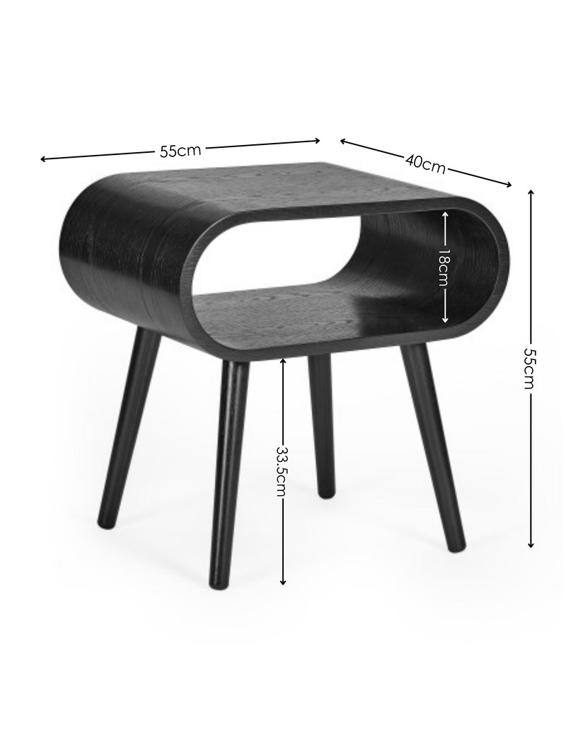 Apollo Black Ash 45cm Round Side Table – alternate view