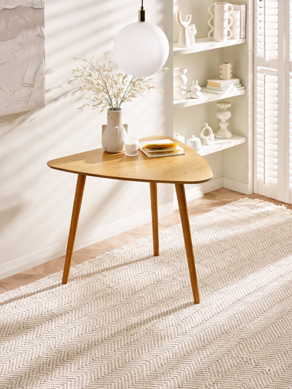 Athena Triangular 2–3 Seater Dining Table – Colour Options – Light Oak Effect – main view