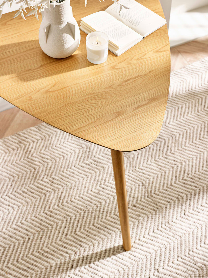 Athena Triangular 2–3 Seater Dining Table – Colour Options – Light Oak Effect – alternate view