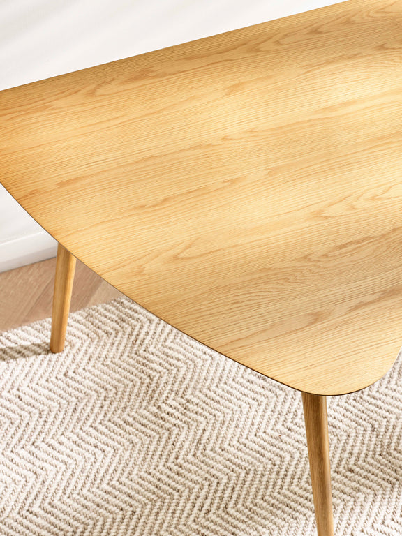 Athena Triangular 2–3 Seater Dining Table – Colour Options – Light Oak Effect – alternate view