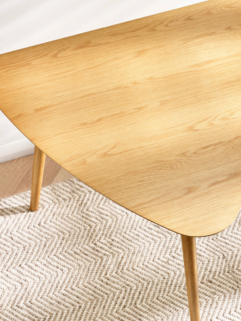 Athena Triangular 2–3 Seater Dining Table – Colour Options – Light Oak Effect – alternate view