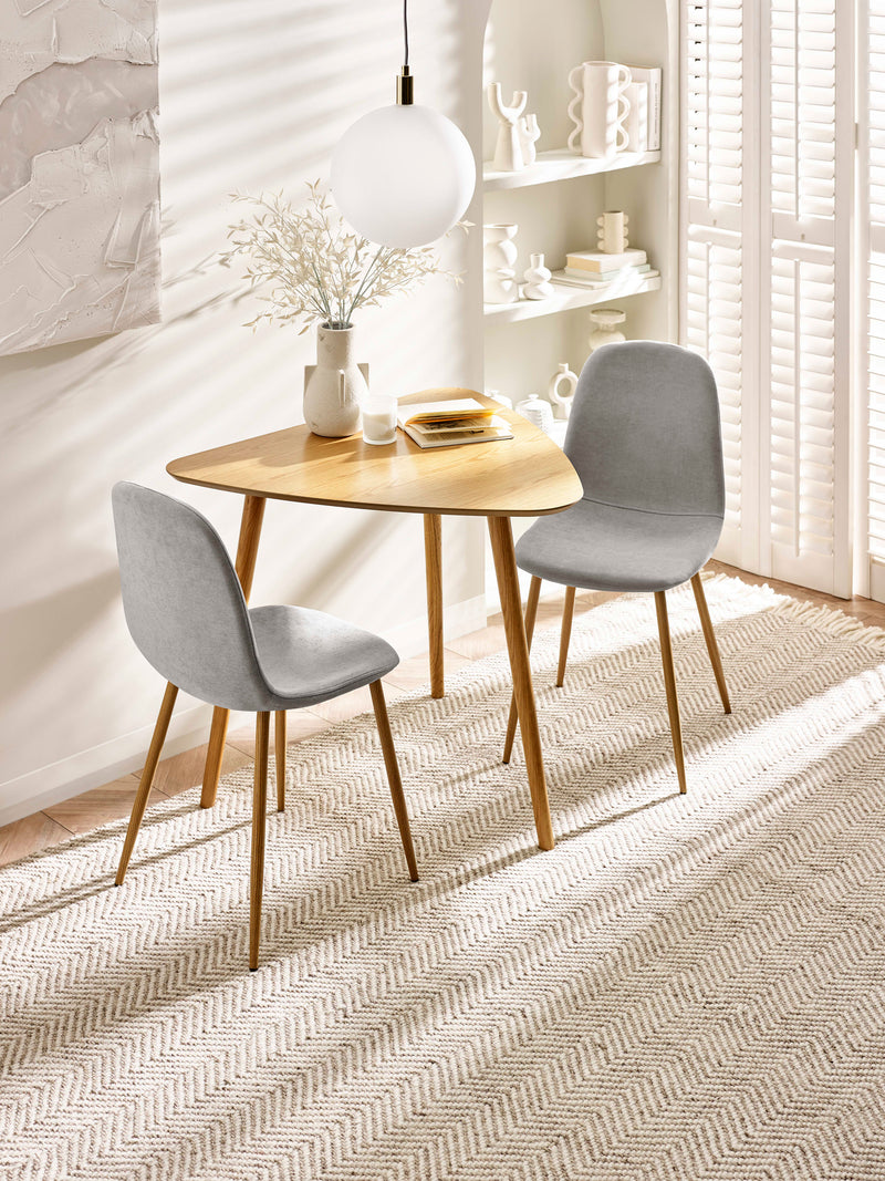 Athena Triangular 2–3 Seater Dining Table – Colour Options – Light Oak Effect – alternate view