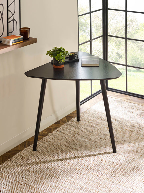 Athena Triangular 2–3 Seater Dining Table – Colour Options – Black Ash Effect – main view