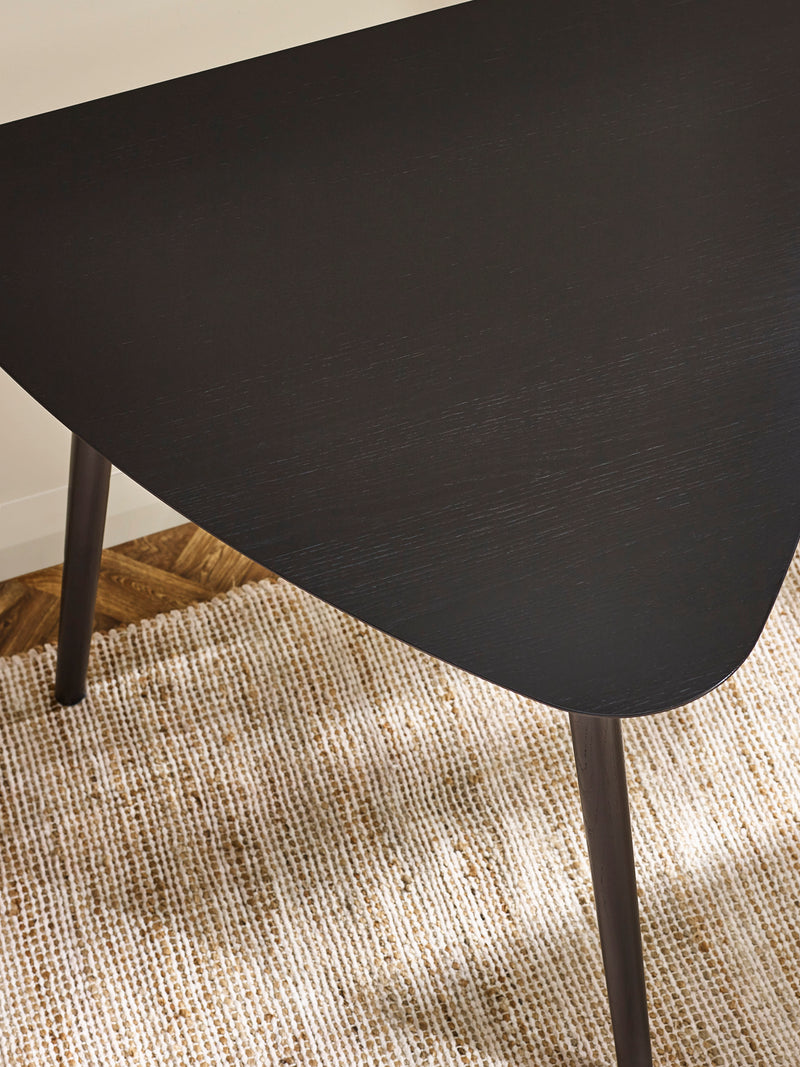 Athena Triangular 2–3 Seater Dining Table – Colour Options – Black Ash Effect – alternate view