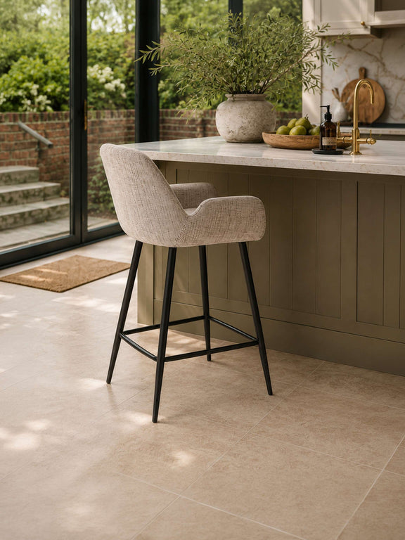 Barley Cookies & Cream Chenille Bar Stool – alternate view