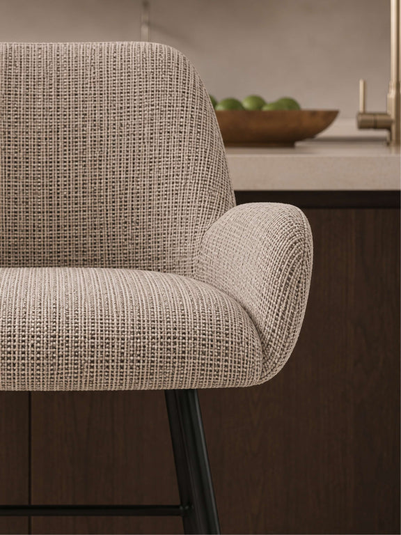 Barley Cookies & Cream Chenille Bar Stool – alternate view