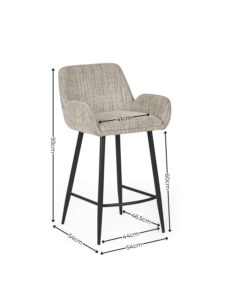 Barley Cookies & Cream Chenille Bar Stool – alternate view