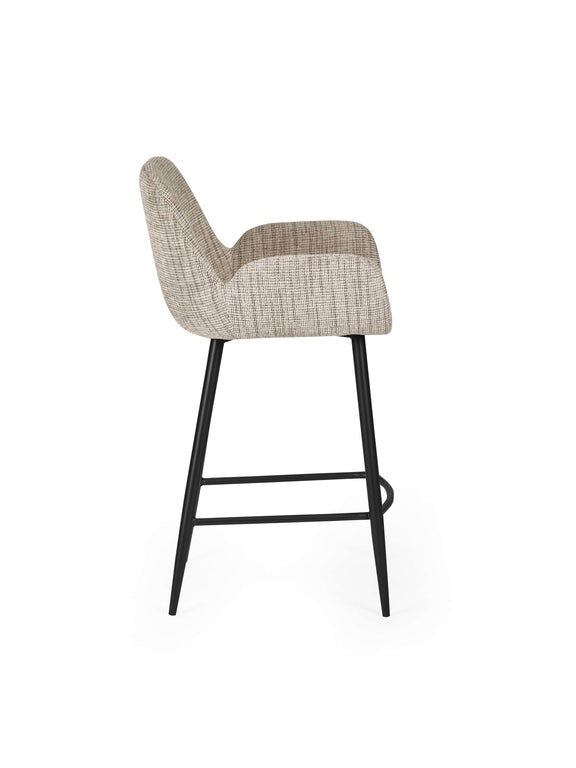 Barley Cookies & Cream Chenille Bar Stool – alternate view