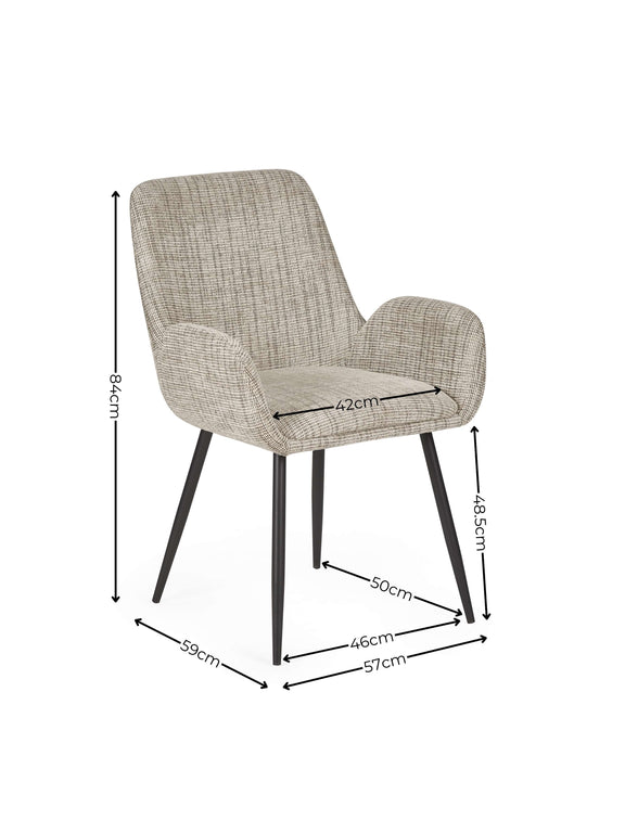 Barley Cookies & Cream Dining Chairs – Set of 2 – alternate view