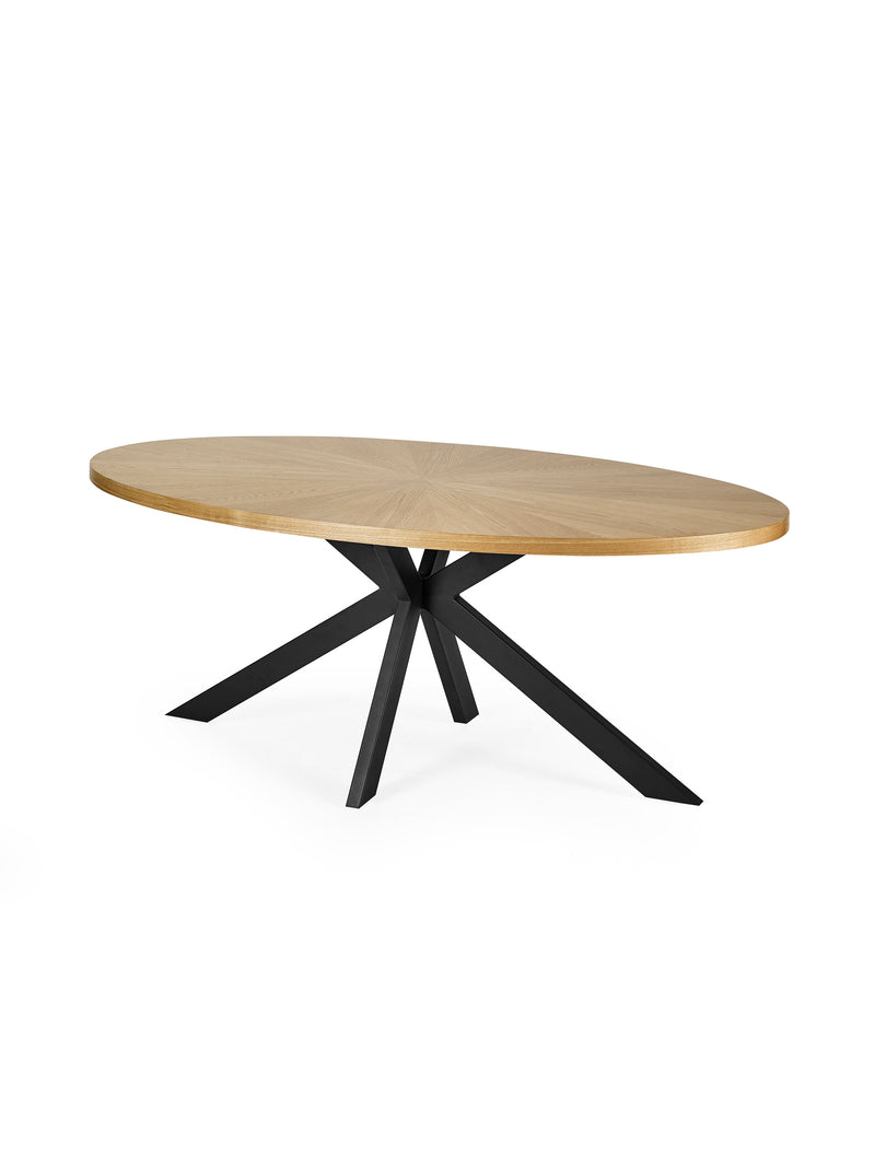 Bondi Oak Effect Oval 4–6 Seater Dining Table – alternate view