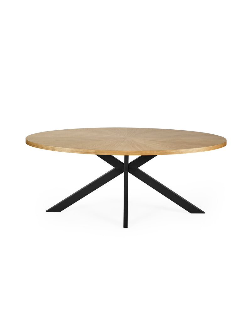 Bondi Oak Effect Oval 4–6 Seater Dining Table – alternate view