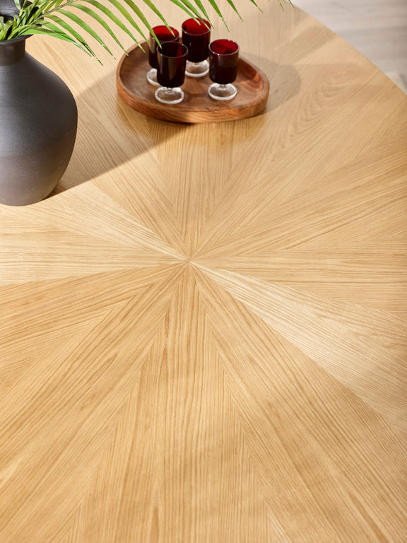 Bondi Oak Effect Oval 4–6 Seater Dining Table – alternate view