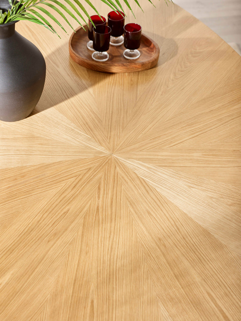 Bondi Oak Effect Oval 4–6 Seater Dining Table – alternate view