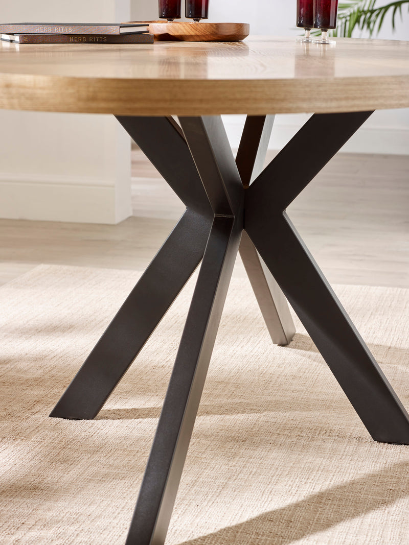 Bondi Oak Effect Oval 4–6 Seater Dining Table – alternate view