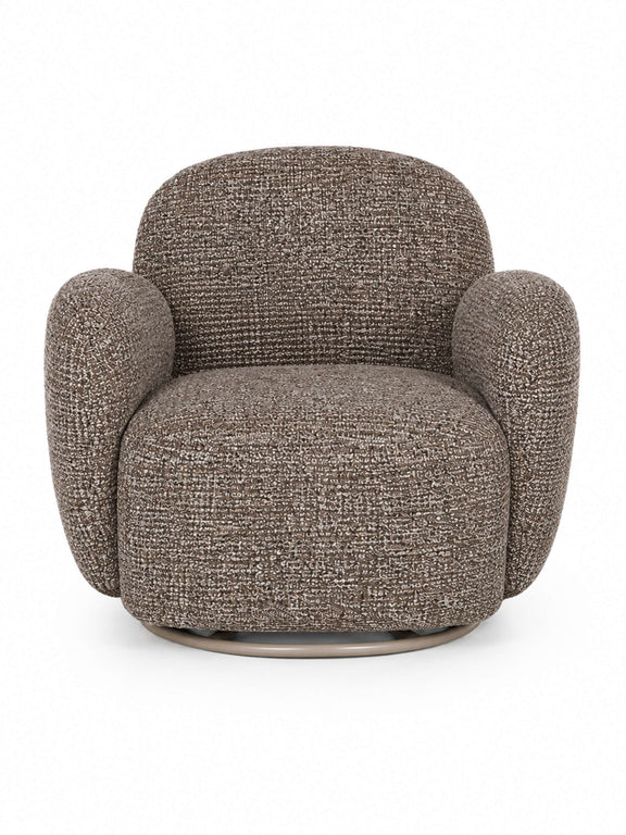 Bramley Chocolate Chenille Swivel Accent Chair – alternate view