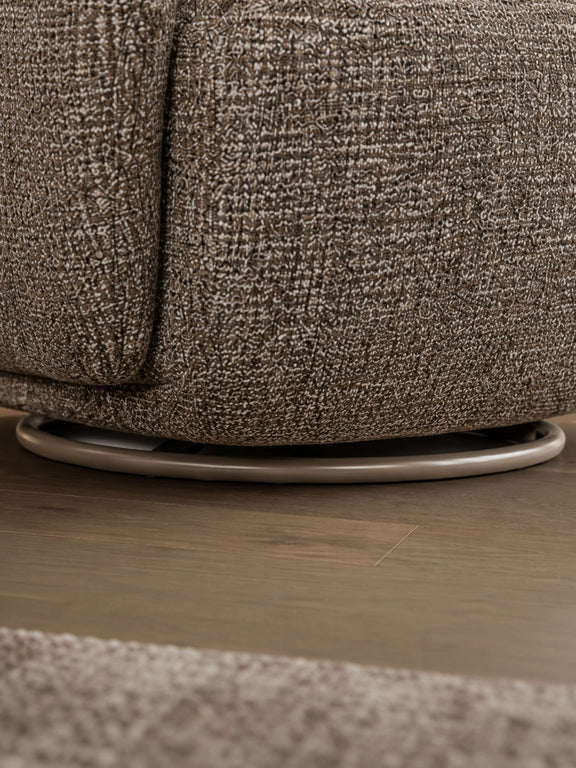 Bramley Chocolate Chenille Swivel Accent Chair – alternate view