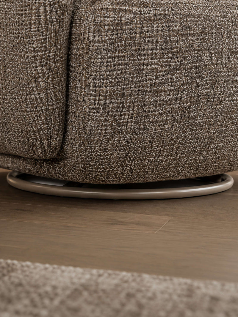 Bramley Chocolate Chenille Swivel Accent Chair – alternate view