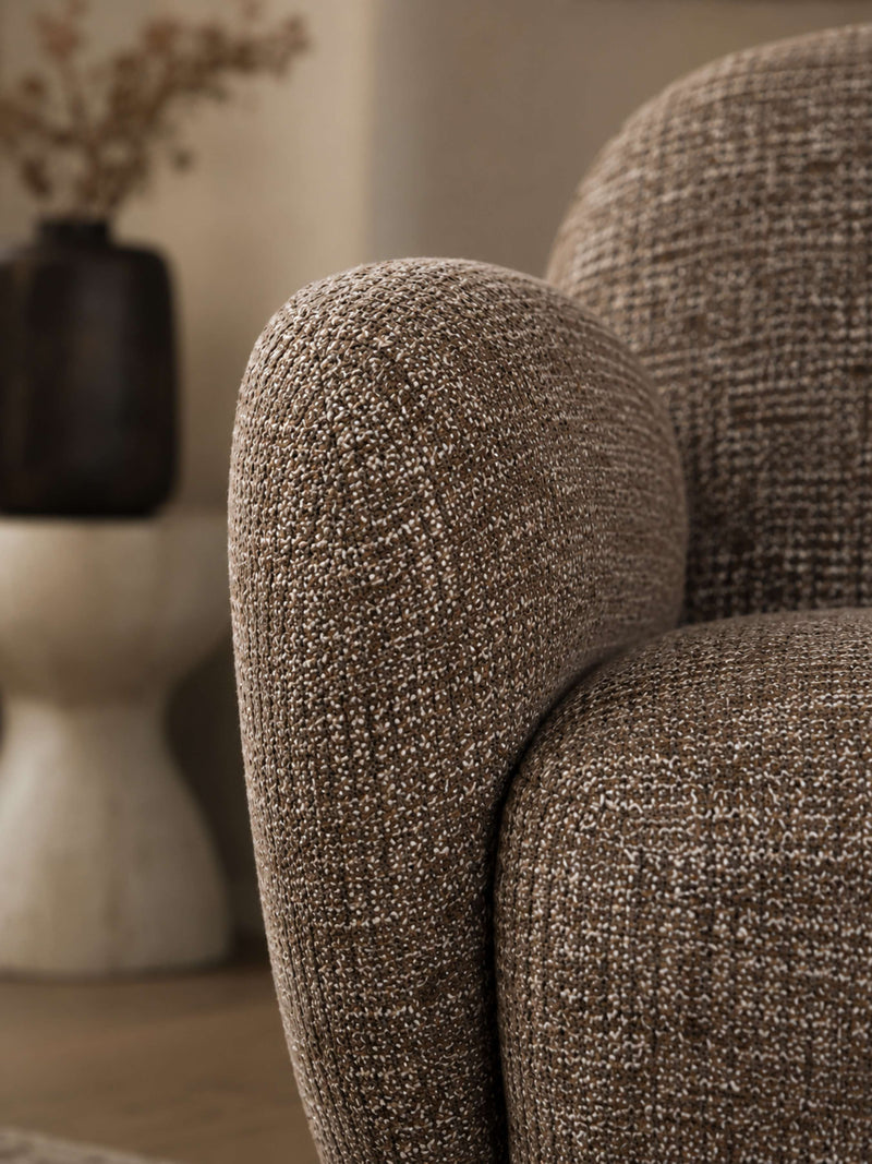 Bramley Chocolate Chenille Swivel Accent Chair – alternate view