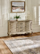 Camille French Style 2 Door 2 Drawer Sideboard – Limed Oak – main view