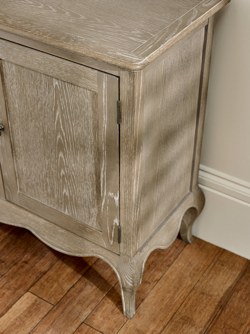 Camille French Style 2 Door 2 Drawer Sideboard – Limed Oak – alternate view