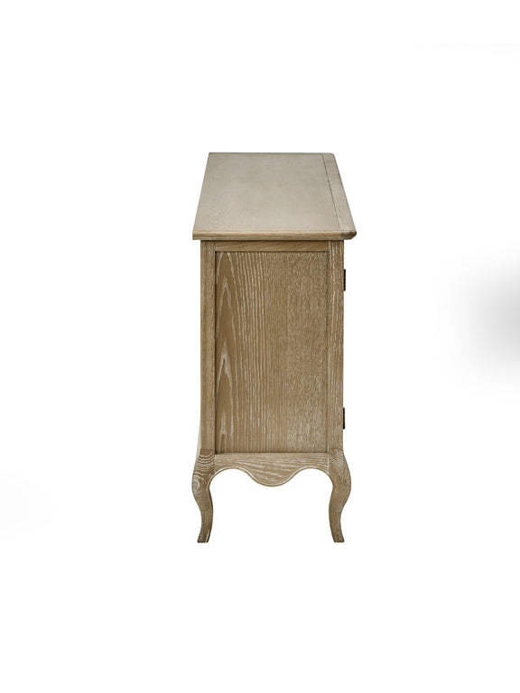 Camille French Style 2 Door 2 Drawer Sideboard – Limed Oak – alternate view
