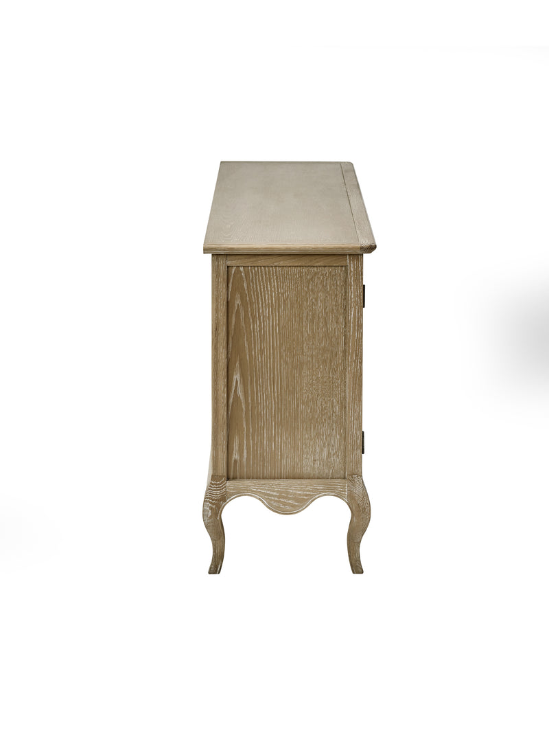 Camille French Style 2 Door 2 Drawer Sideboard – Limed Oak – alternate view
