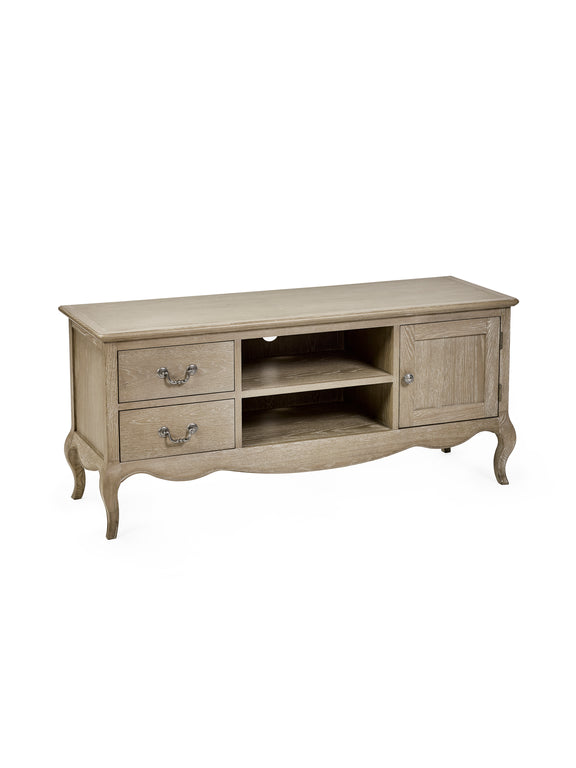 Camille French Style TV Unit – Limed Oak – alternate view