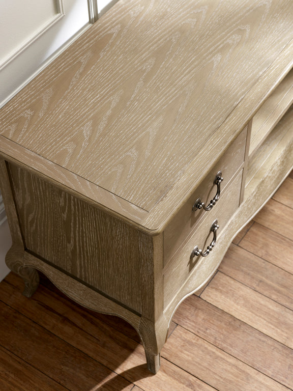 Camille French Style TV Unit – Limed Oak – alternate view
