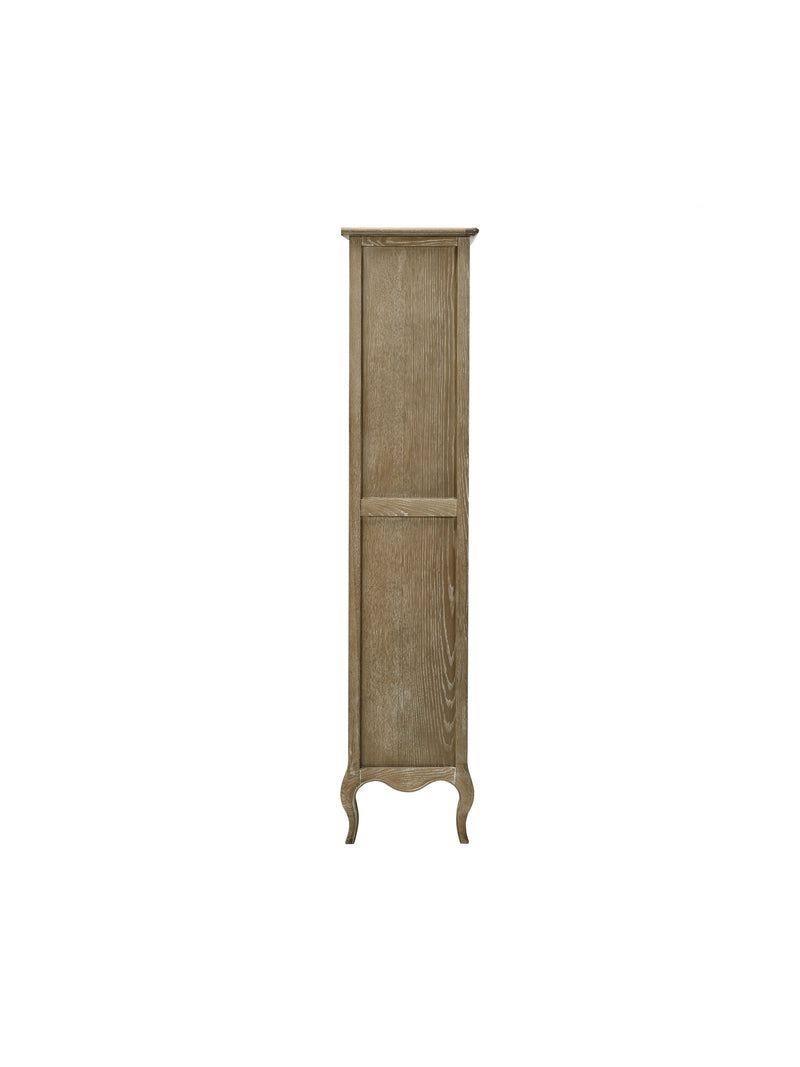 Camille French Style Tall Bookcase with Drawers – Limed Oak – alternate view