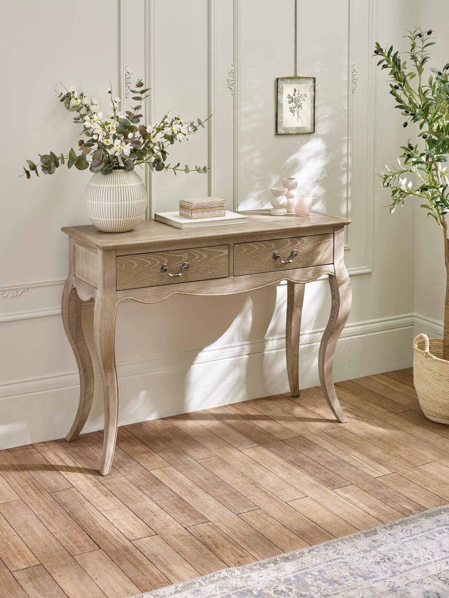Camille Console Table – Limed Oak – main view