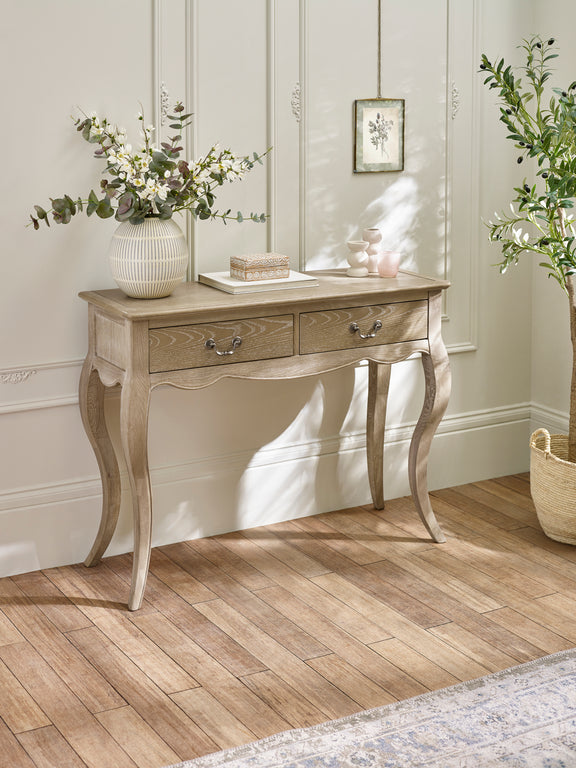 Camille Console Table – Limed Oak – main view