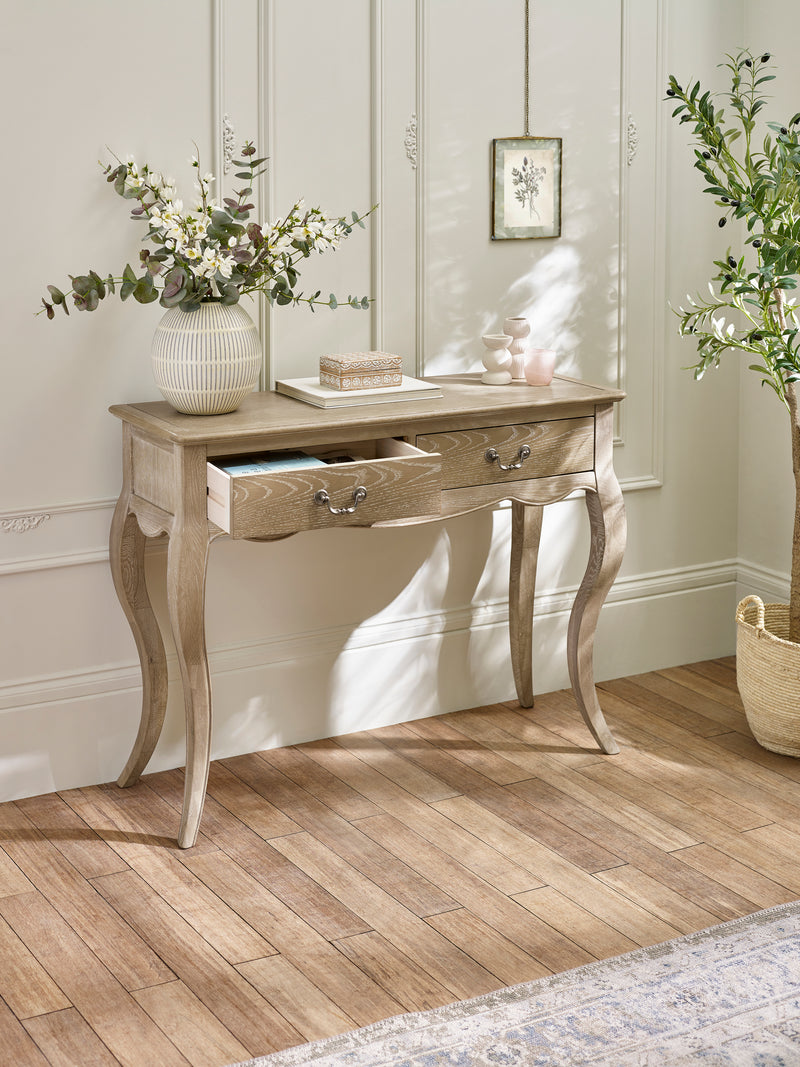 Camille Console Table – Limed Oak – alternate view