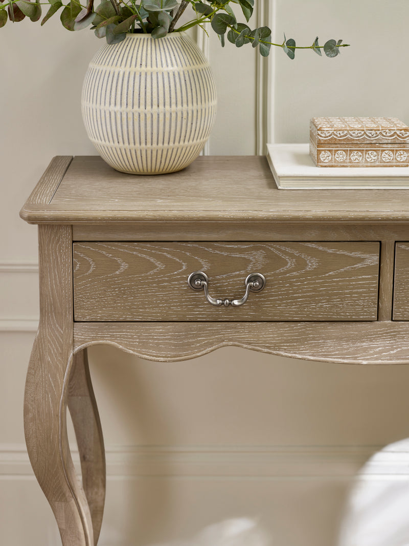 Camille Console Table – Limed Oak – alternate view