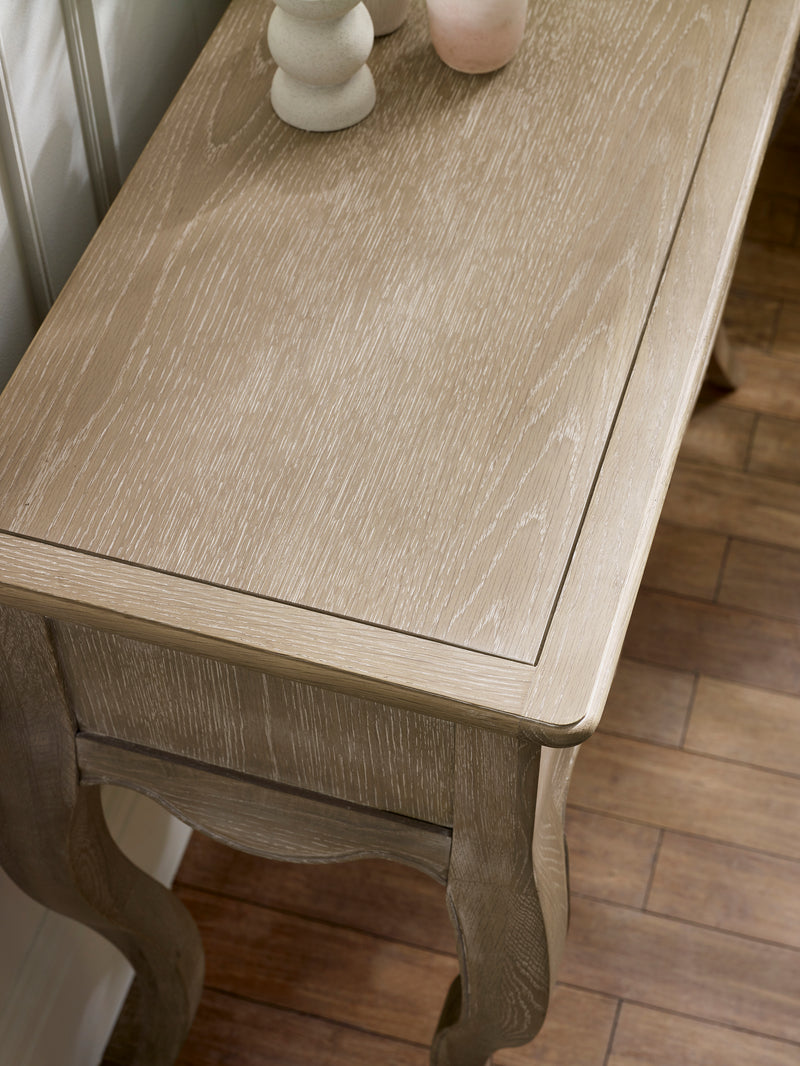 Camille Console Table – Limed Oak – alternate view