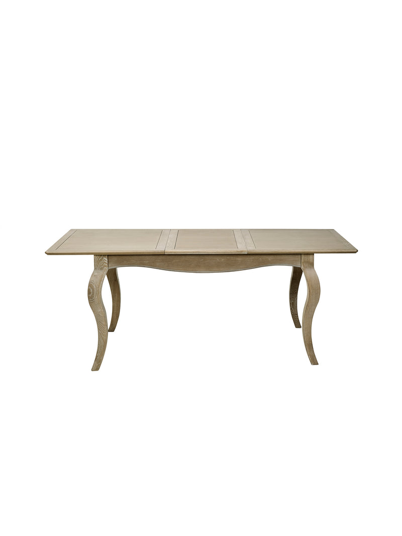 Camille French Style Rectangular 4–6 Seater Extending Dining Table – Limed Oak – alternate view