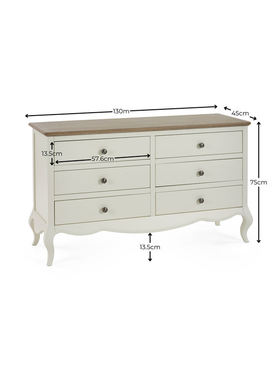 Camille wide chest dimensions diagram