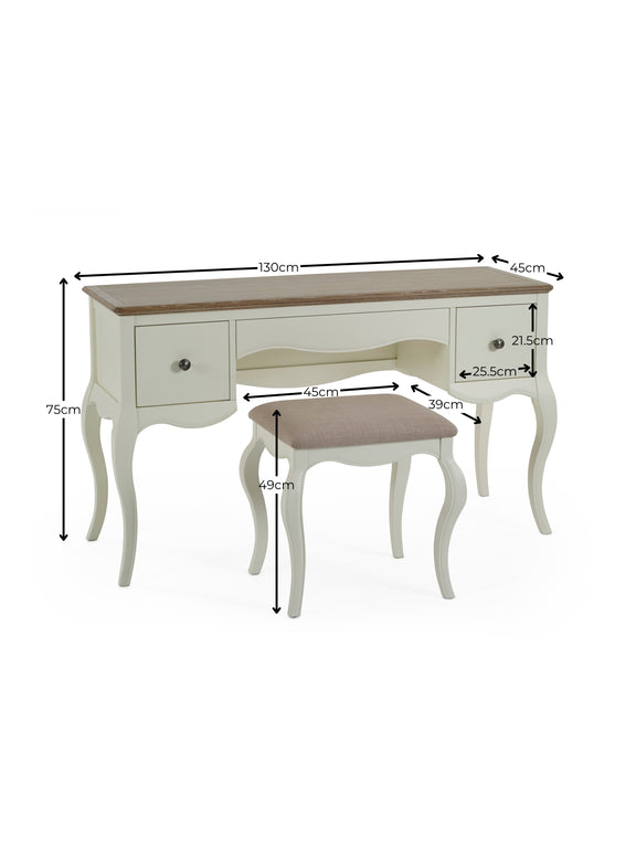 Camille dressing table dimensions diagram