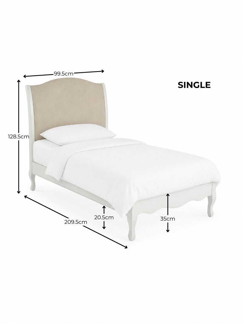 Camille Single bed dimensions diagram