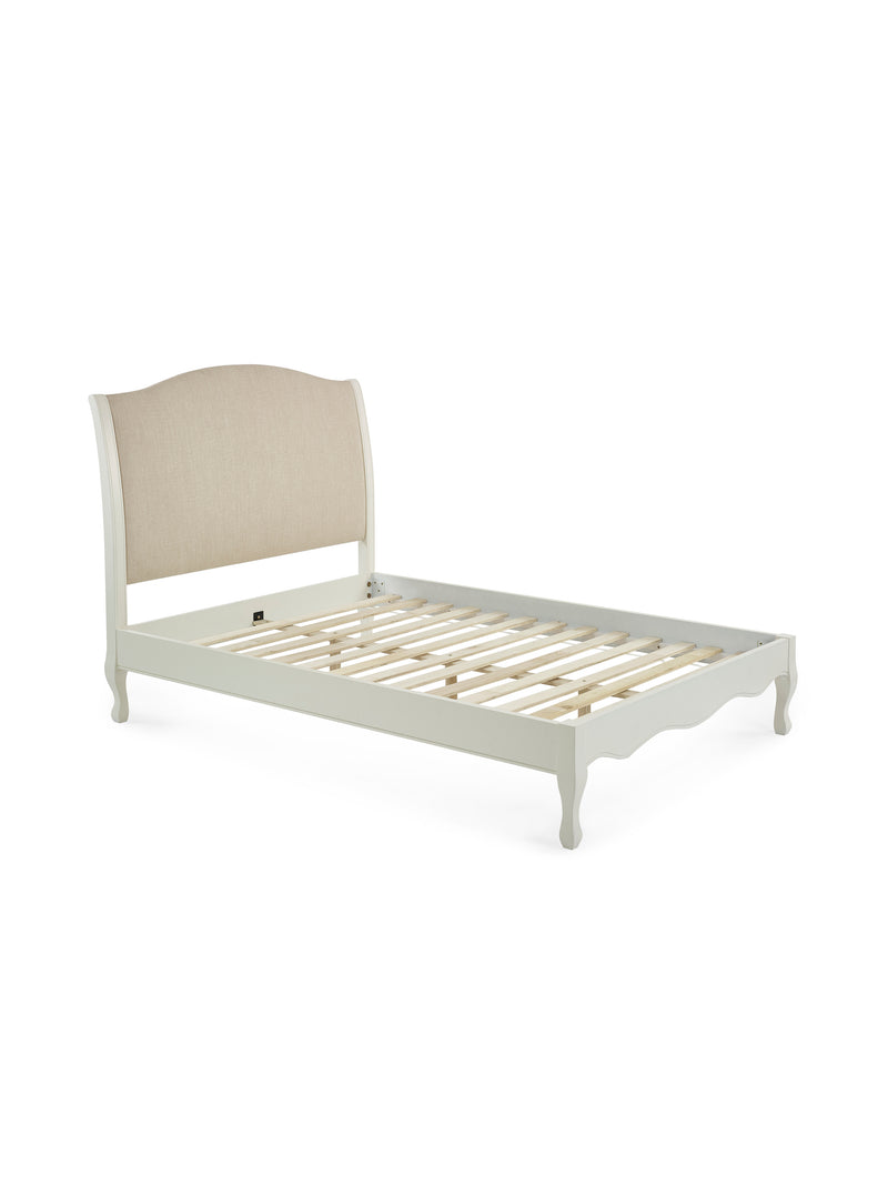 Camille bed upholstered headboard detail