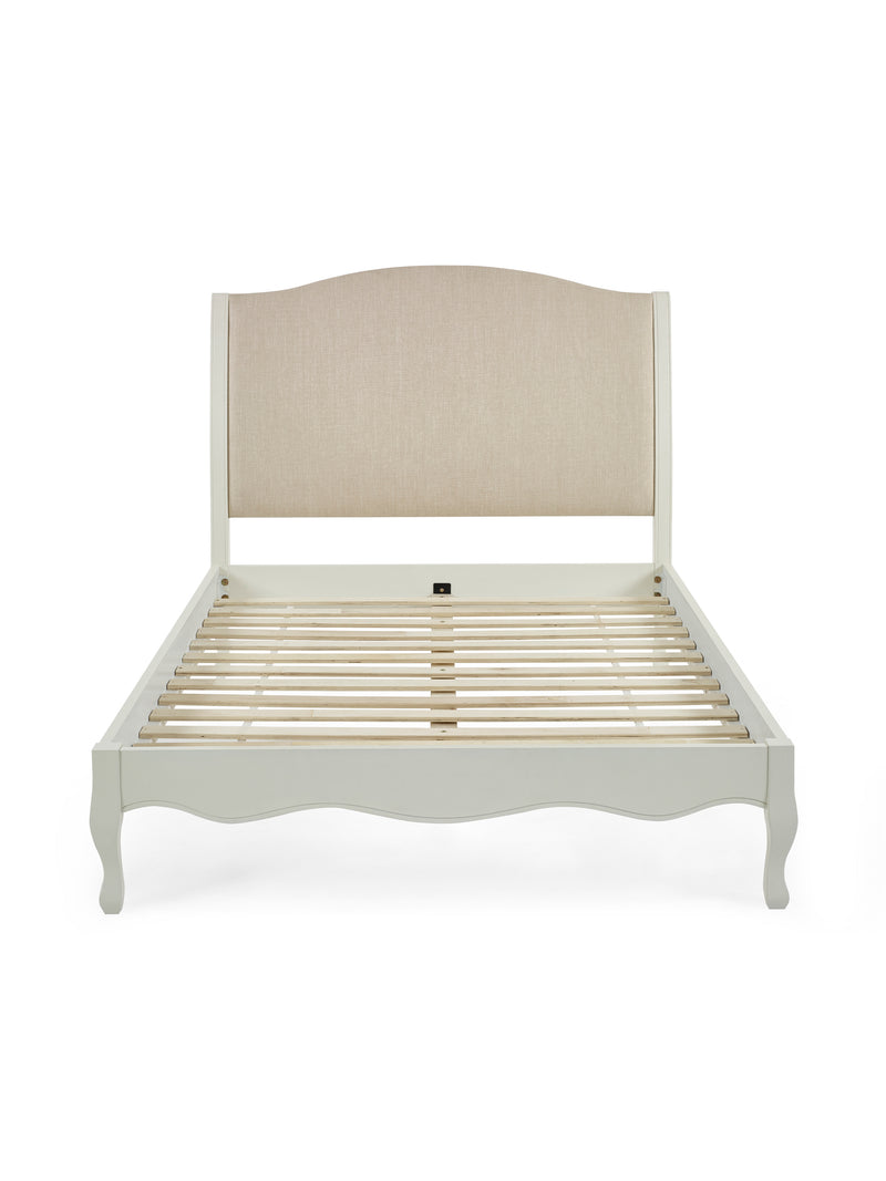 Camille bed ivory frame detail