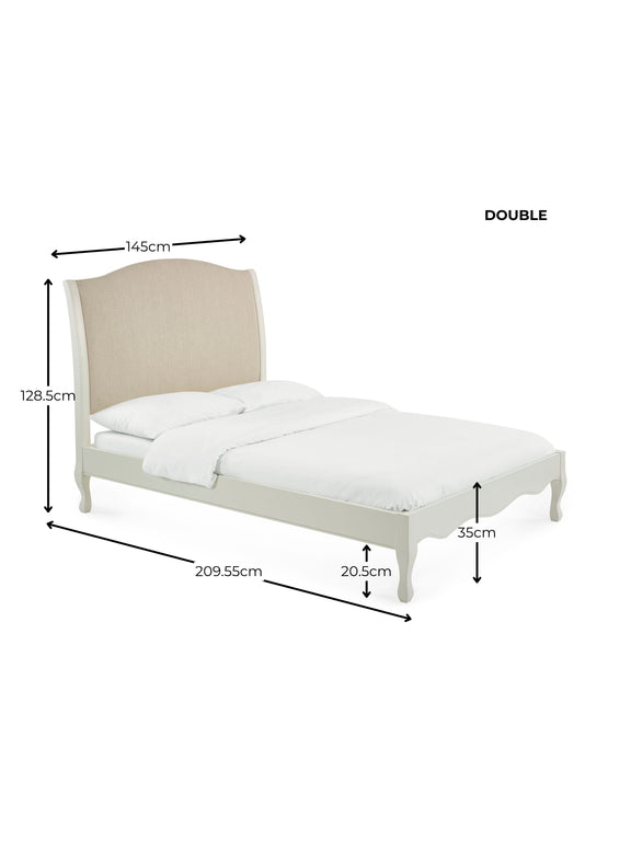 Camille Double bed dimensions diagram