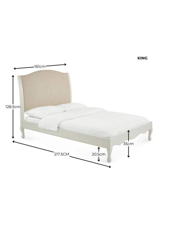 Camille King bed dimensions diagram