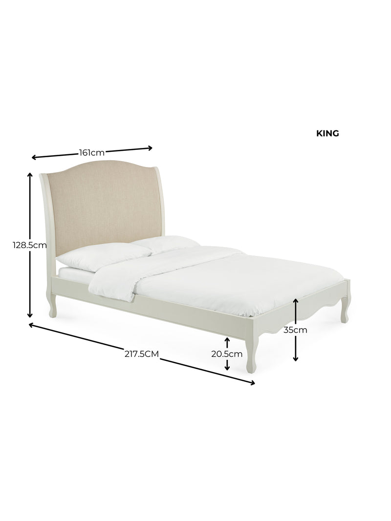Camille King bed dimensions diagram