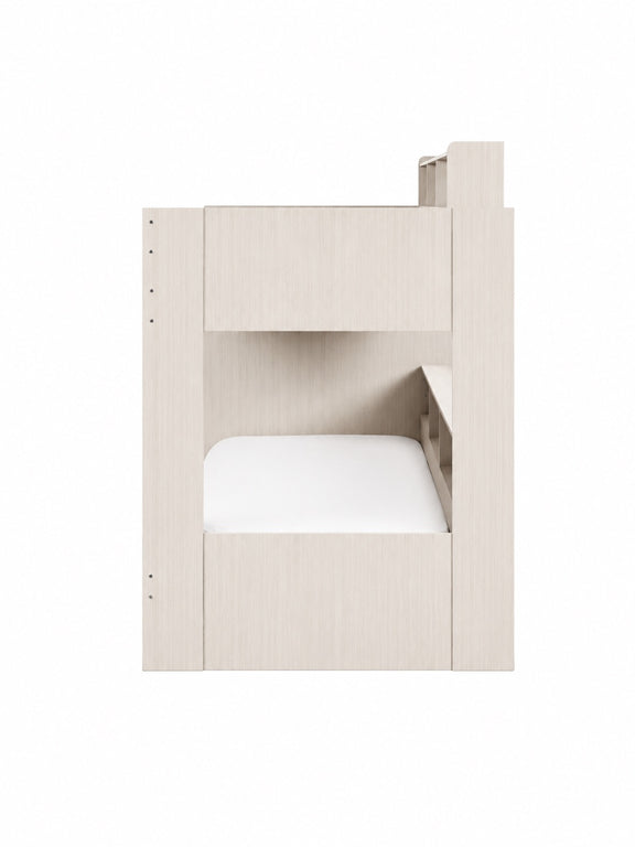 Camelot Nordic White Bunk Bed with Stairs and Storage – cut-out view