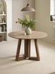 Caravelle Round 4 Seater Dining Table – Smokey Oak Effect – main view