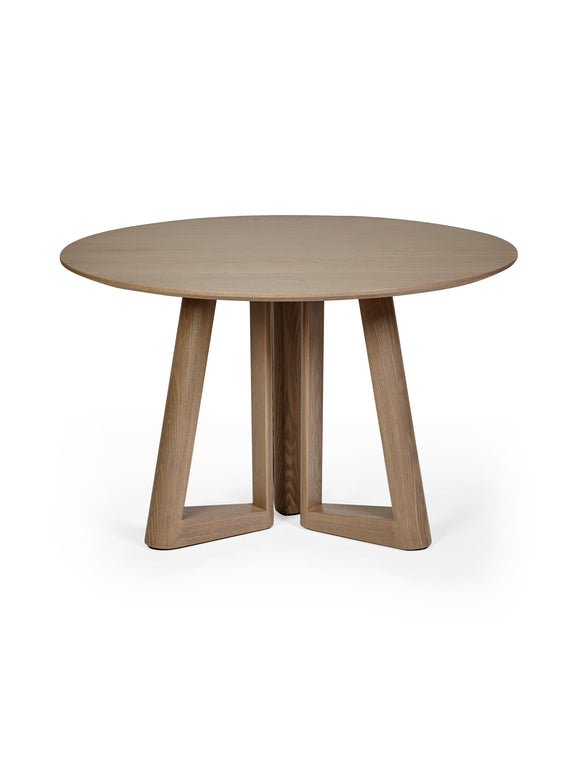 Caravelle Round 4 Seater Dining Table – Smokey Oak Effect – alternate view