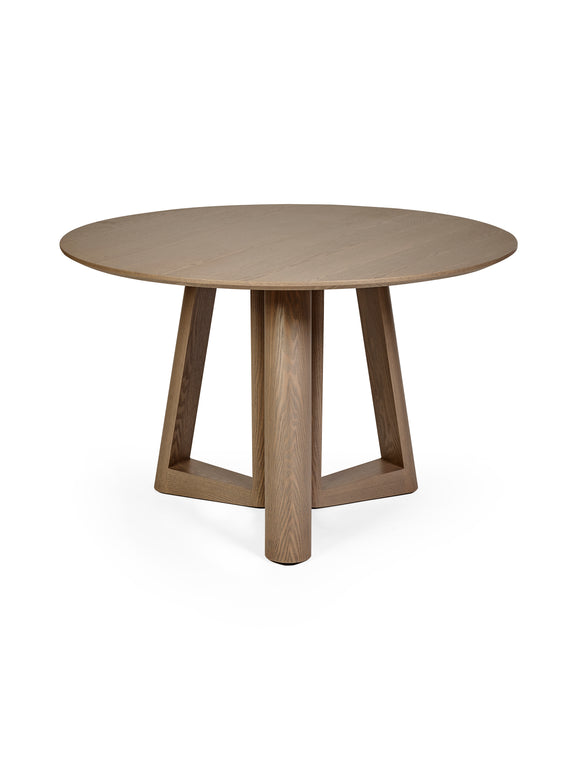Caravelle Round 4 Seater Dining Table – Smokey Oak Effect – alternate view