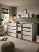 Celeste Nordic Wood Midsleeper Bed with 4 Drawers – front view