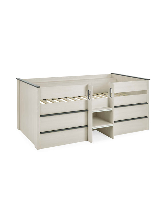 Celeste Nordic Wood Midsleeper Bed with 4 Drawers – alternate view