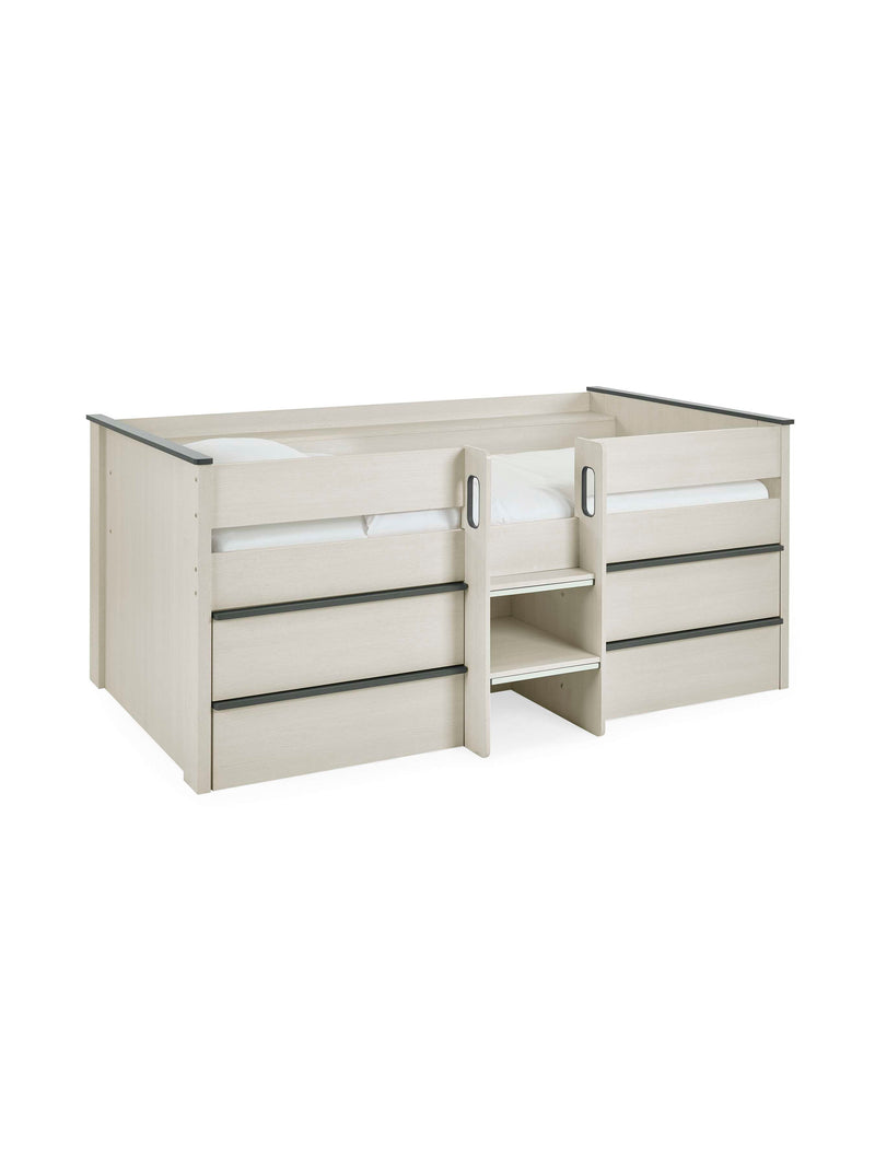 Celeste Nordic Wood Midsleeper Bed with 4 Drawers – alternate view